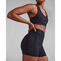 2XU FORM SOFT TOUCH HI-RISE COMPRESSION 4 INCH SHORTS Black/Black