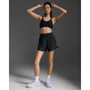 2XU AERO HI-RISE 4 INCH SHORTS Black/Silver Reflective