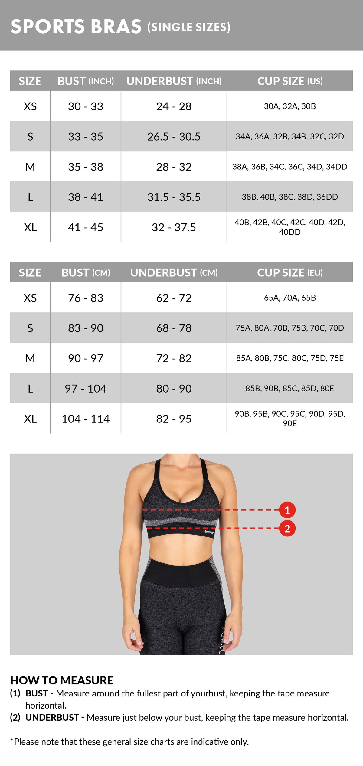 Gorilla Wear Riley High Support Sports Bra, black